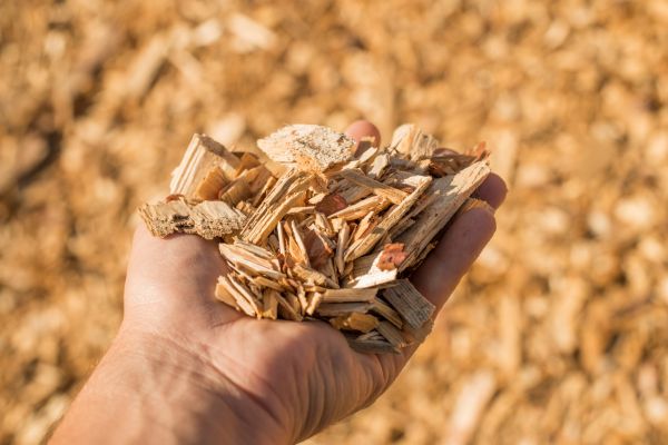 Wood Chips Spreading in Billings