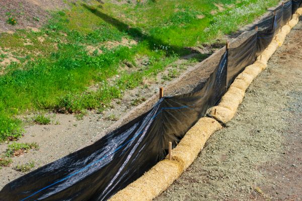 Straw Wattle Installation in Billings